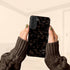 Dark Tortoiseshell Custom Initials Galaxy Case - Vertical
